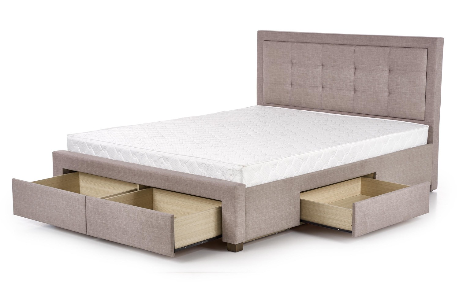 Evora posteljni okvir s predali 160x200cm - siva - slika 3