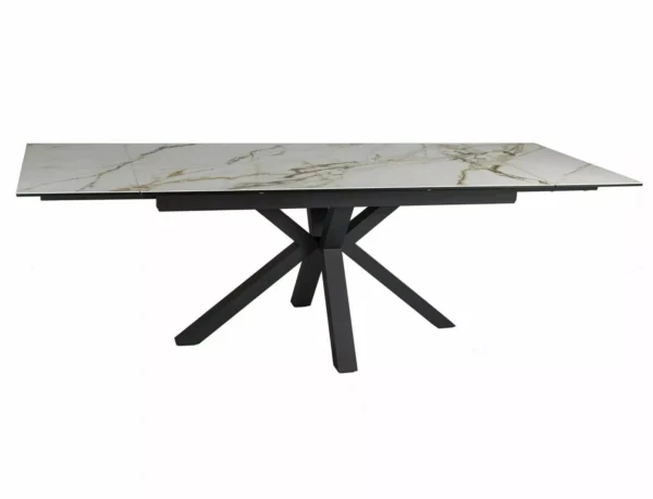 Table Columbus Ceramic Amber Bianco