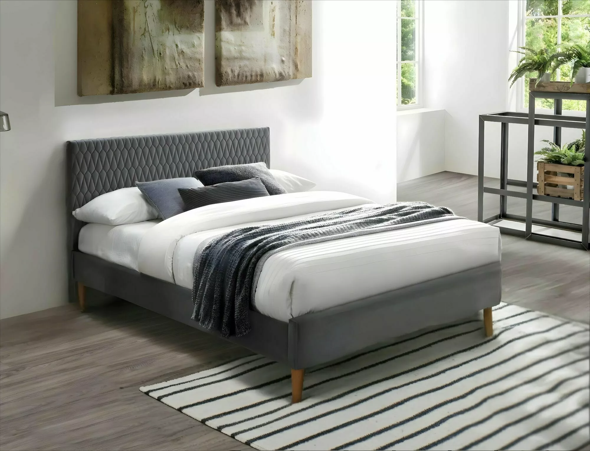 Bed Azurro Velvet