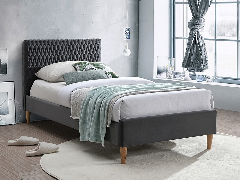 Bed Azurro Velvet