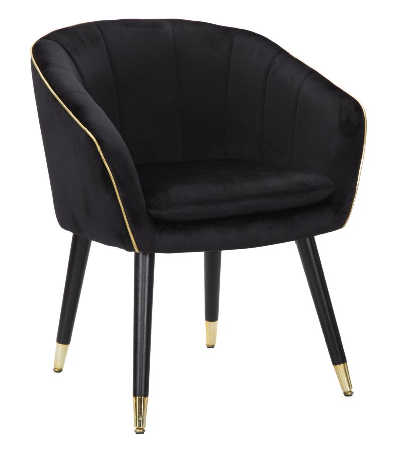 ARMCHAIR PARIS NERA/GOLD CM 62X58X78