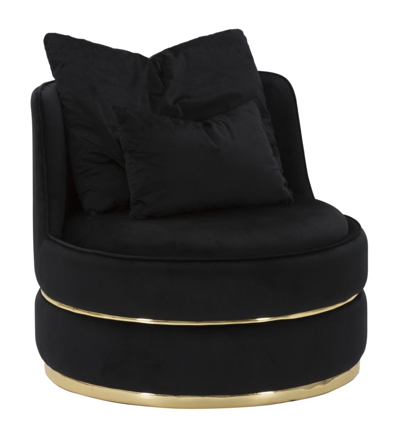 ARMCHAIR PARIS SPACE NERO/GOLD CM Ø 84X72