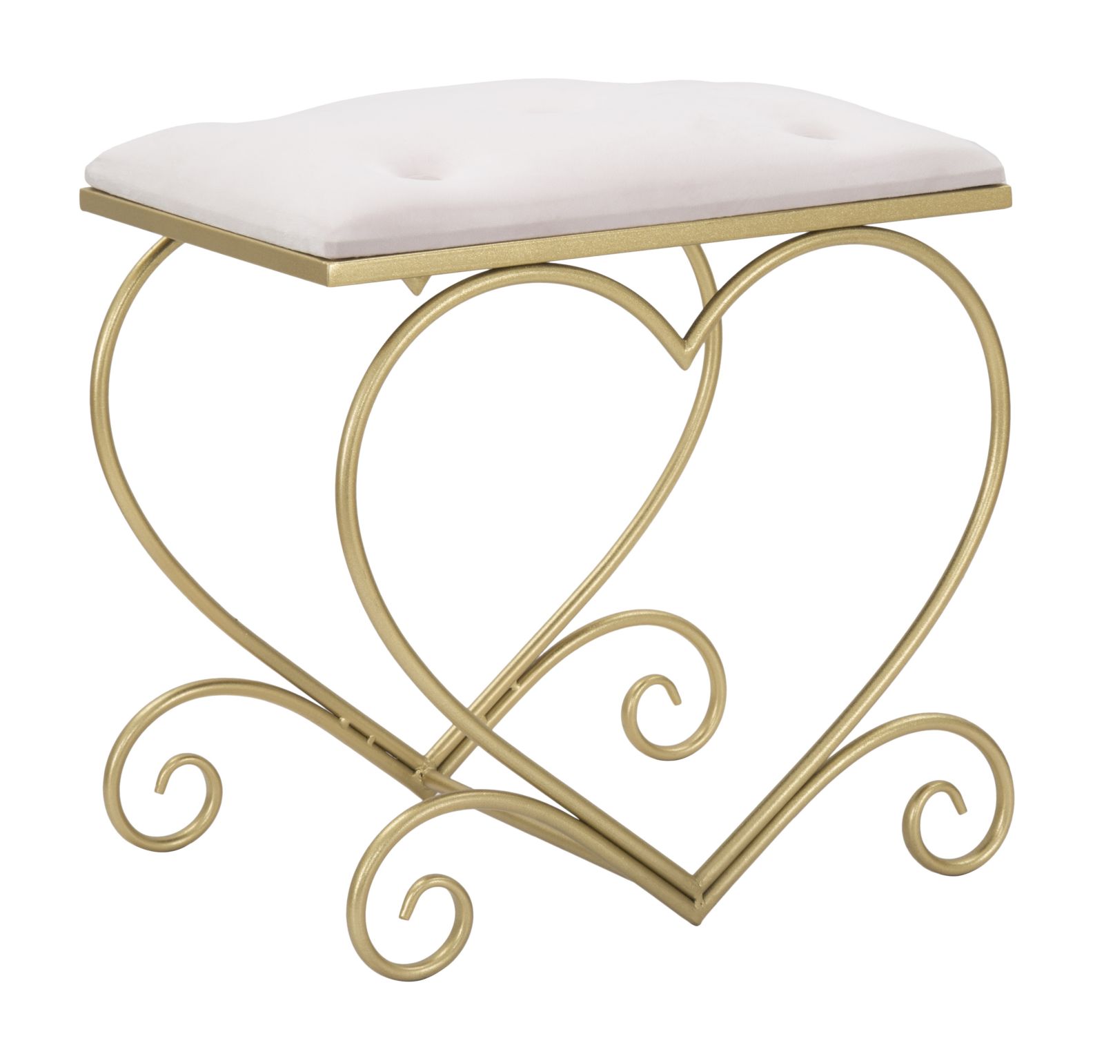 STOOL HEART ROSA CM 50X37,5X51,5