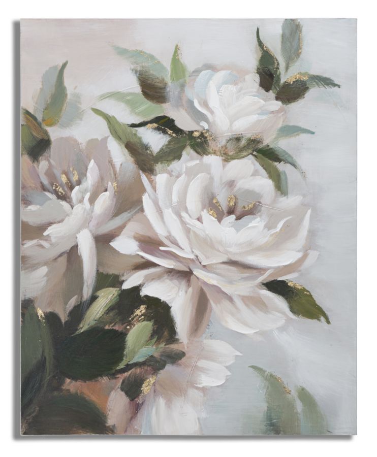 HANDMADE WALL PAINTING FLOWER&LEAF CM 100X3,7X80