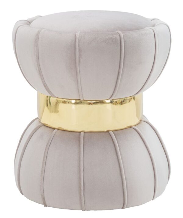 STOOL FLOWER GREY CM Ø 40X44
