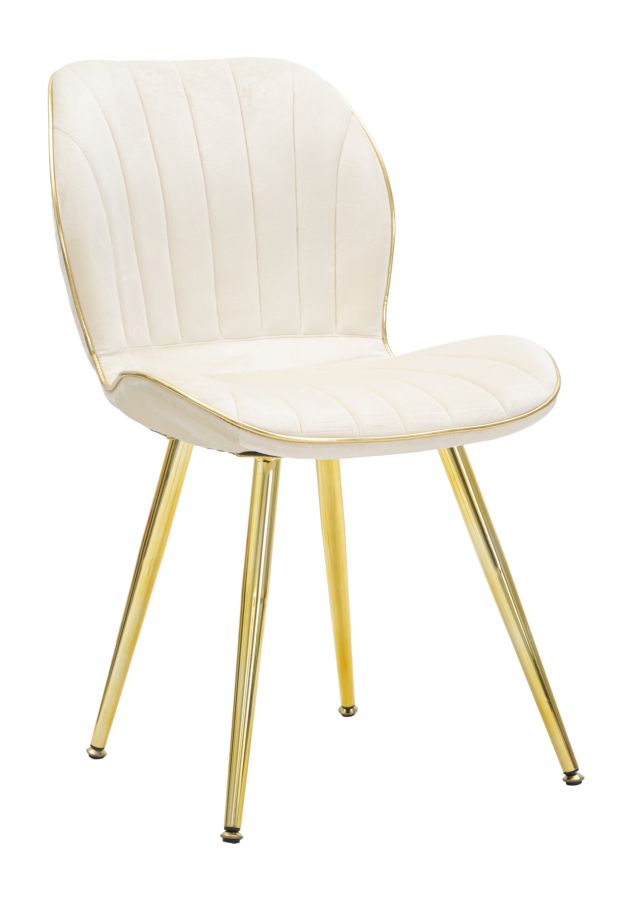 PARIS CHAIR SPACE CREAM/GOLD SET 2 PZ CM 46X58X77