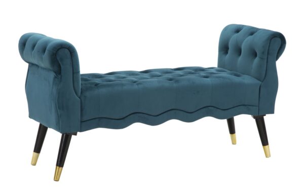 BENCH  PARIS TEAL/GOLD CM 120X40X60