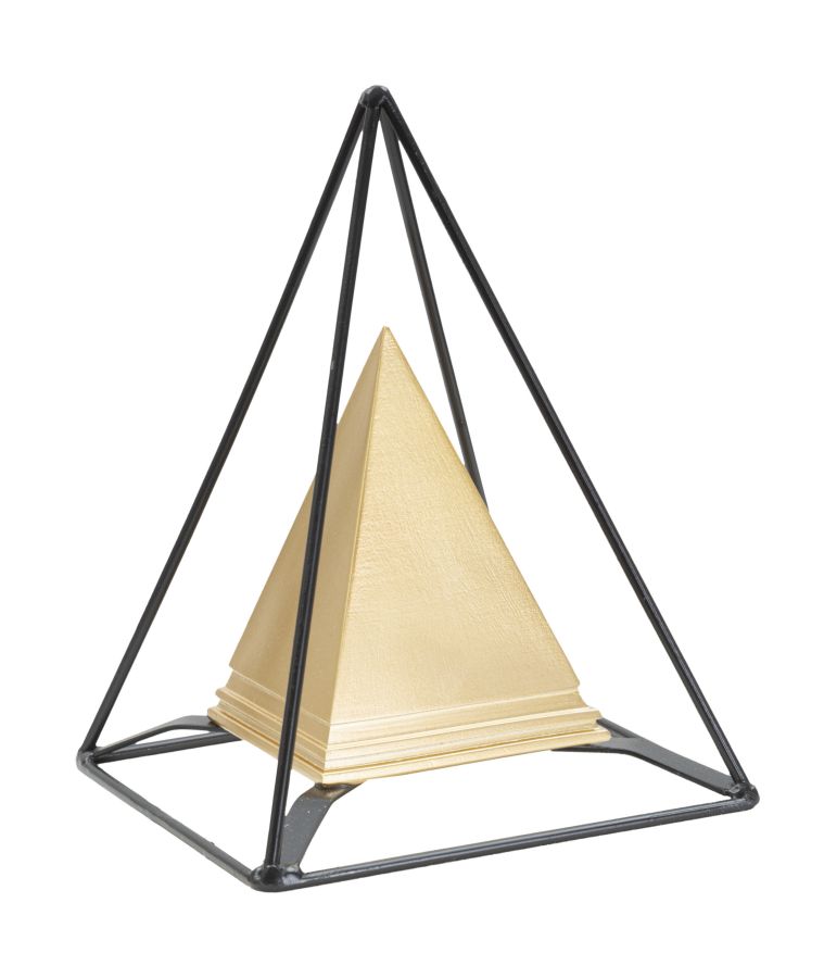 PIRAMID GOLD WITH IRON CM 15X15X21