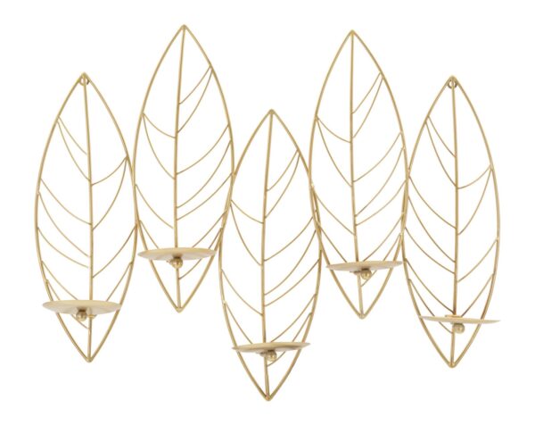 WALL CANDLE HOLDER LEAF CM 66X14X56