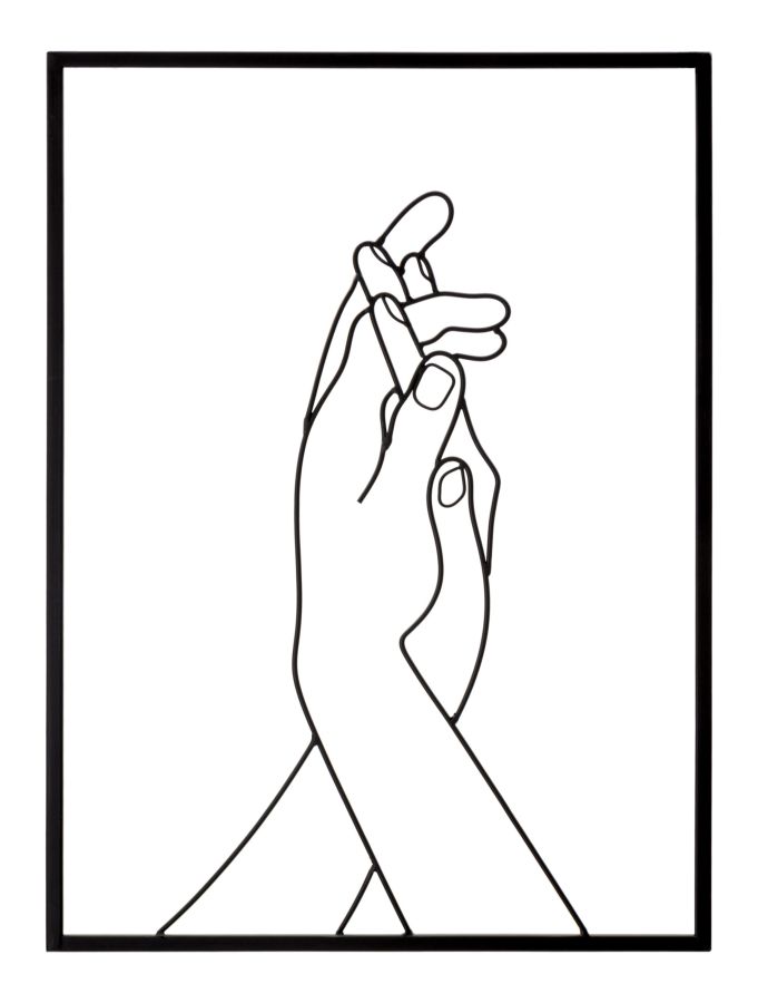 WALL DECORATION SIMPLY HANDS CM 40X1X55