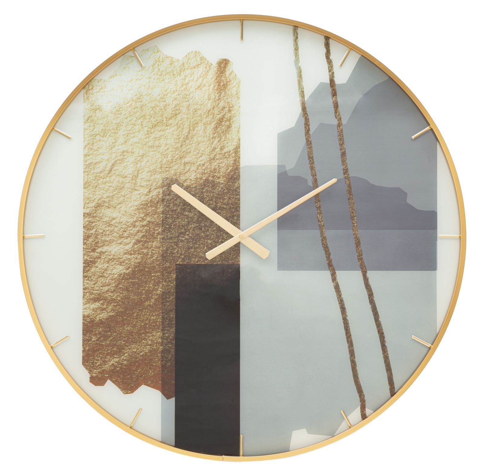 WALL CLOCK GLASS MOTIF CM Ø 80X5