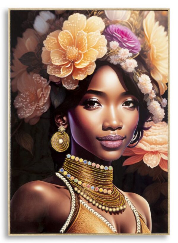 PAINTING WITH FRAME ZENA -A- CM 72X4,5X102