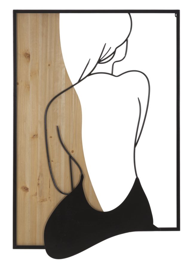 WALL PANEL BEAUTY IRON AND WOOD 60X2X90