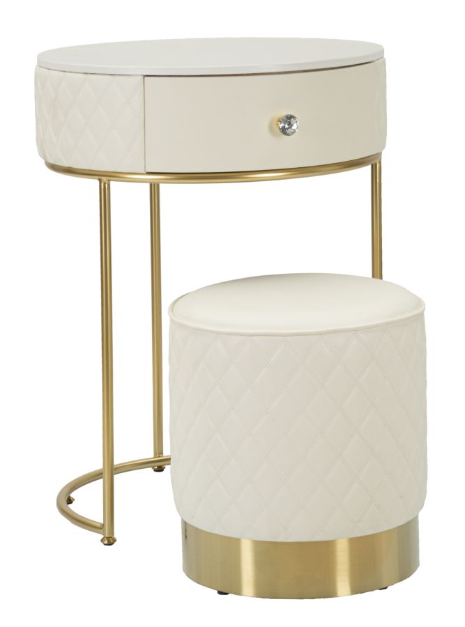 TALL BEDSIDE WITH STOOL SHARON CM Ø 52X70 - Ø 36X39