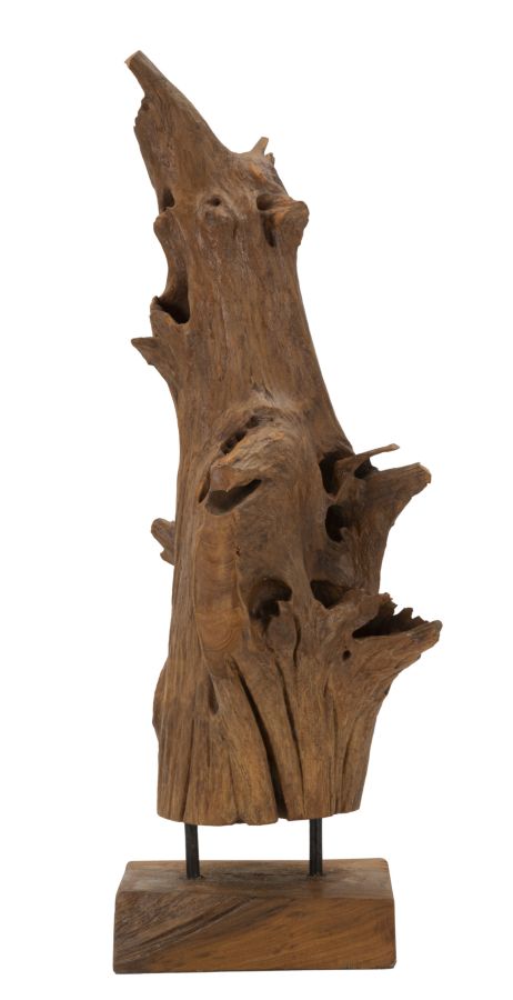 AKAR SCULPTURE TEAK CM 23X27X64