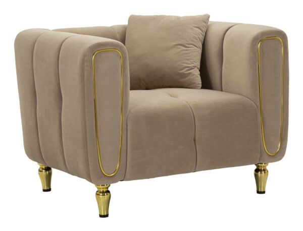 ARMCHAIR ALMA GREY WITH CUSHION CM 97X81X71
