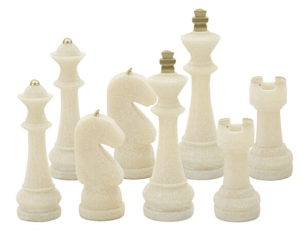 CHESS QUARZY SET 8 PCS ASSORTED CM Ø 4,4X9,2-4,3X13,3-5X16-X4,5X10,3