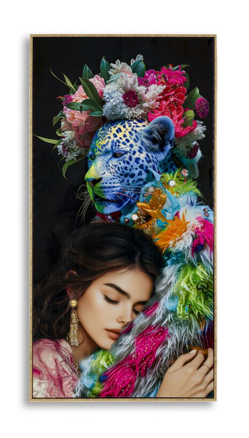 MOIRA LACQUERED CANVAS WITH FRAME -B- CM 52X4X102