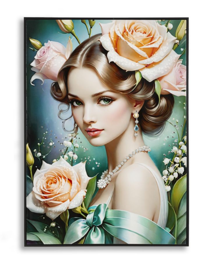 FANTASY LACQUERED CANVAS WITH FRAME -B- CM 72X4X102