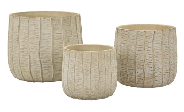 CACHEPOT FLAKE SET 3 PCS CM 30,5X27-25X22,2-19,5X18