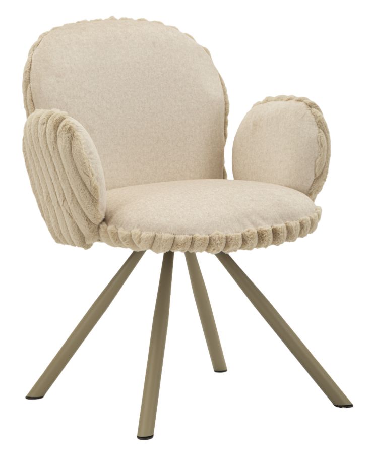 CHAIR STOCKHOLM -B-CREAM SET 2 PCS CM 64X68X83 (SEAT HEIGHT CM 45)