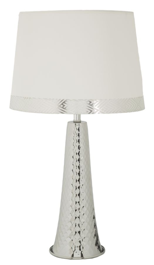 TOWER TABLE LAMP SILVER CM 30 X 54