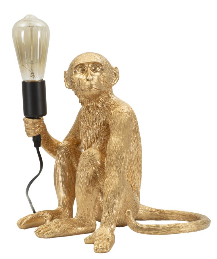 TABLE LAMP MONKEY SITTING GOLD CM 33X33X32