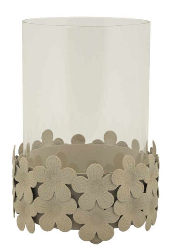 CANDLE HOLDER DUNE C/GLASS CM Ø12X16