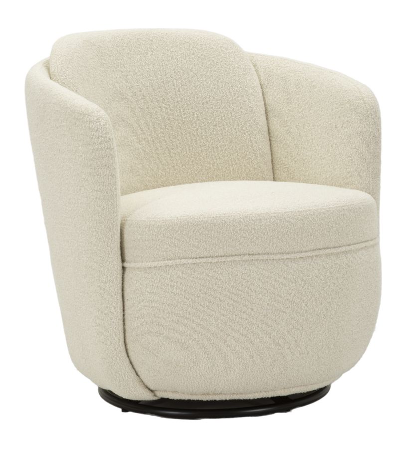 TORINO CREAM SWIVEL ARMCHAIR CM 70X72X75 (SEAT HEIGHT CM 44,5)