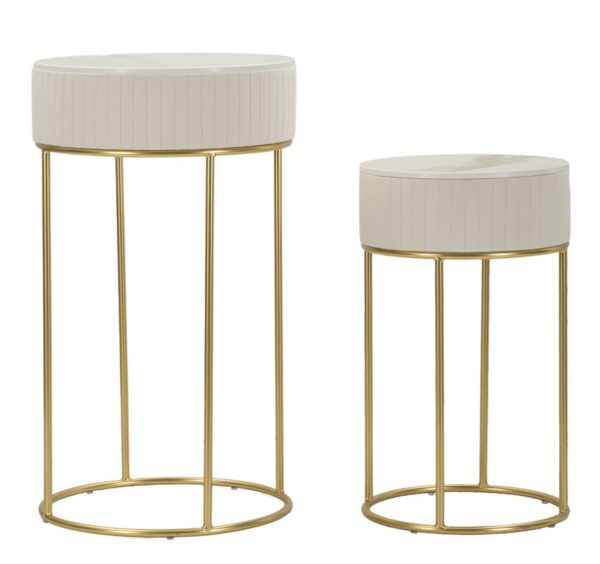 HIGH TABLES WEDDING ROUND SET 2 PCS CM Ø50X90-40X70