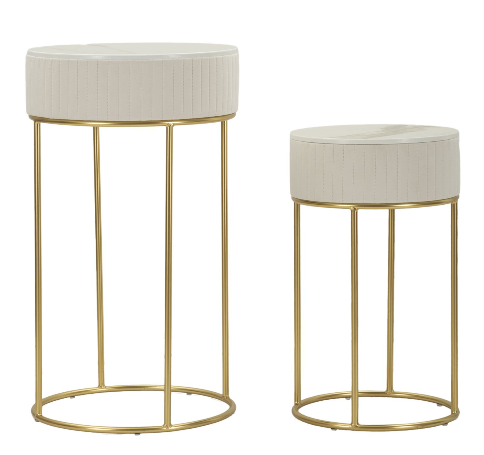 HIGH TABLES WEDDING ROUND SET 2 PCS CM Ø50X90-40X70