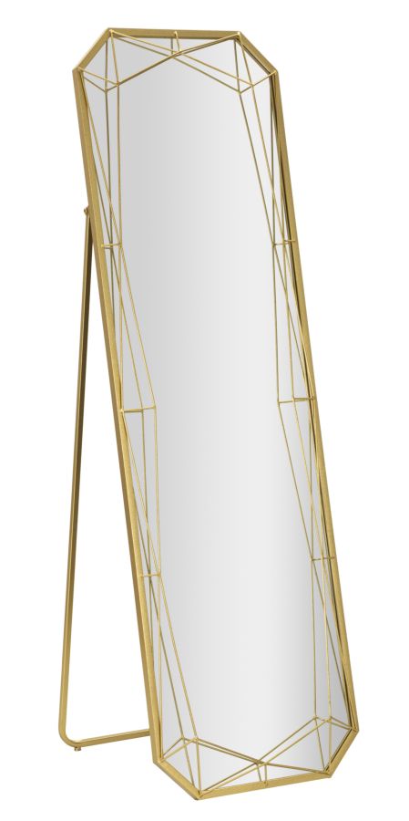 FLOOR MIRROR GOLD CM 46X2-57X153 (MIRROR SIZE CM 43X150)