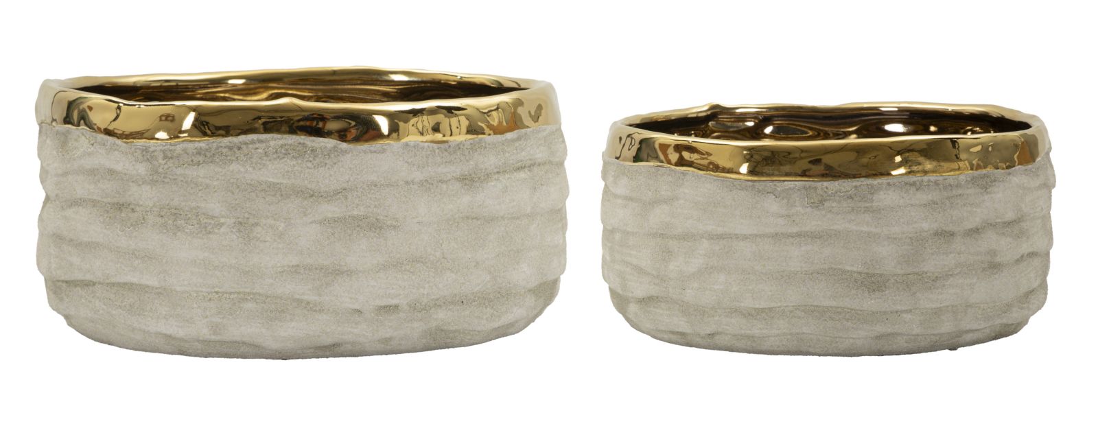 LIMA LOW CACHEPOT SET 2 PCS CM Ø 22,5X10,5-18X8,5