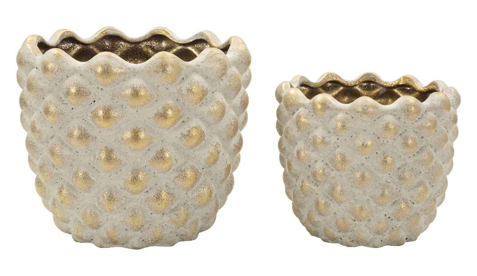 PEPITAS CACHEPOT SET 2 PCS CM Ø 23X18-18,5X15,5 (HOLE CM Ø 19-14)