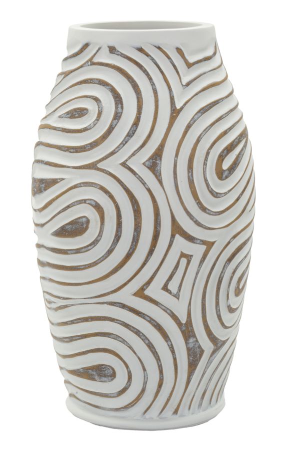OBLIX RESIN VASE CM Ø 19,5X35 (HOLE CM Ø 10,5)