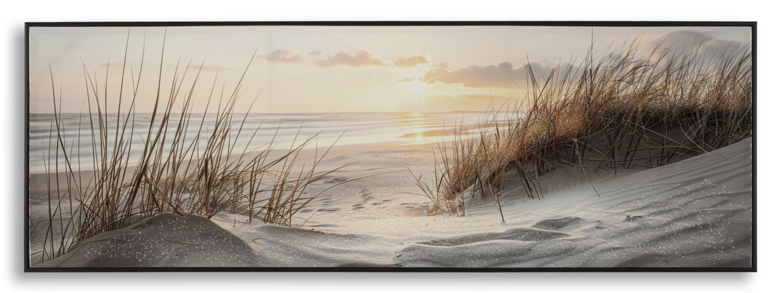PRINTING ON CANVAS BEACH LAQUARED WITH FRAME -A- CM 152X4X52