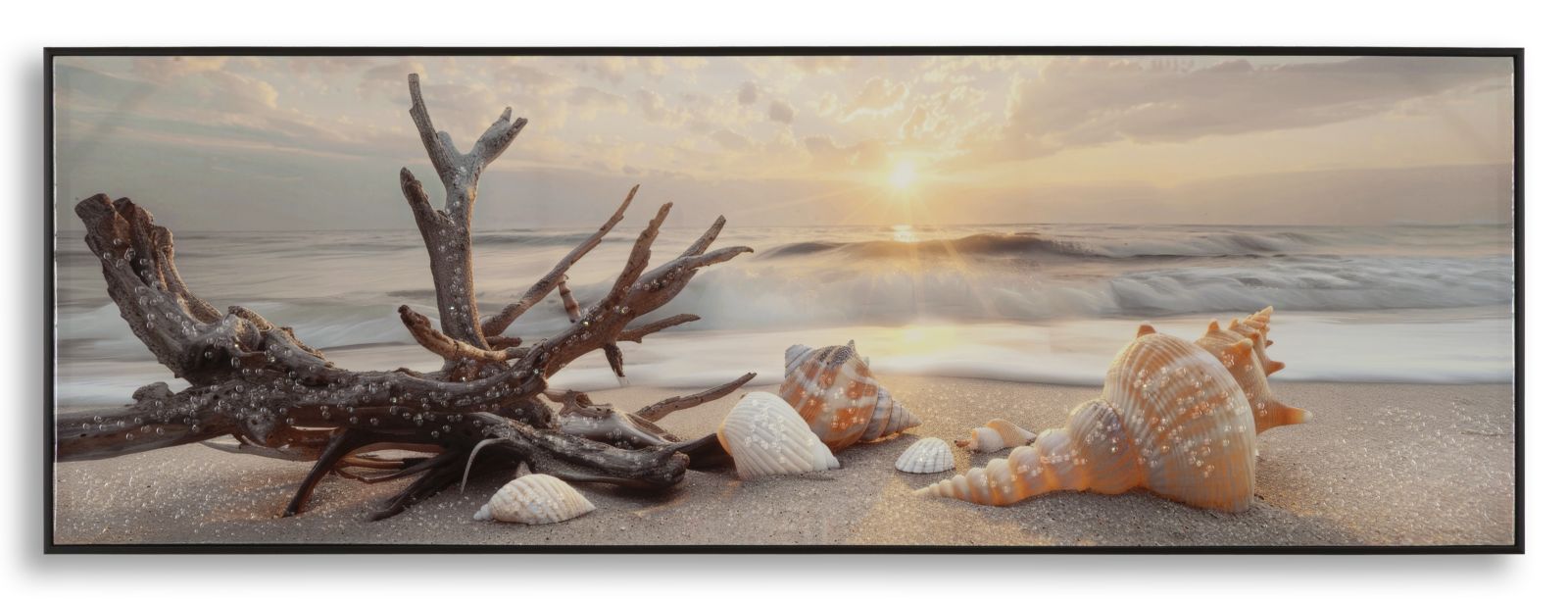 PRINTING ON CANVAS BEACH LAQUARED WITH FRAME -B- CM 152X4X52
