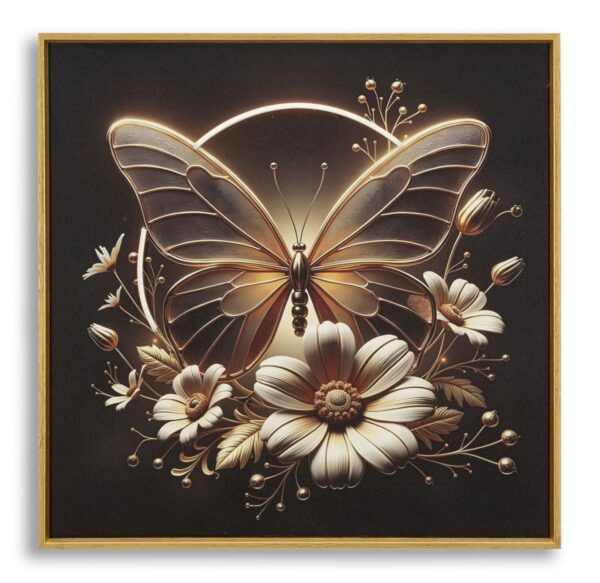 PRINTING ON CANVAS WITH LED BUTTERFLY LAQUARED WITH FRAMECM 50X4
X50