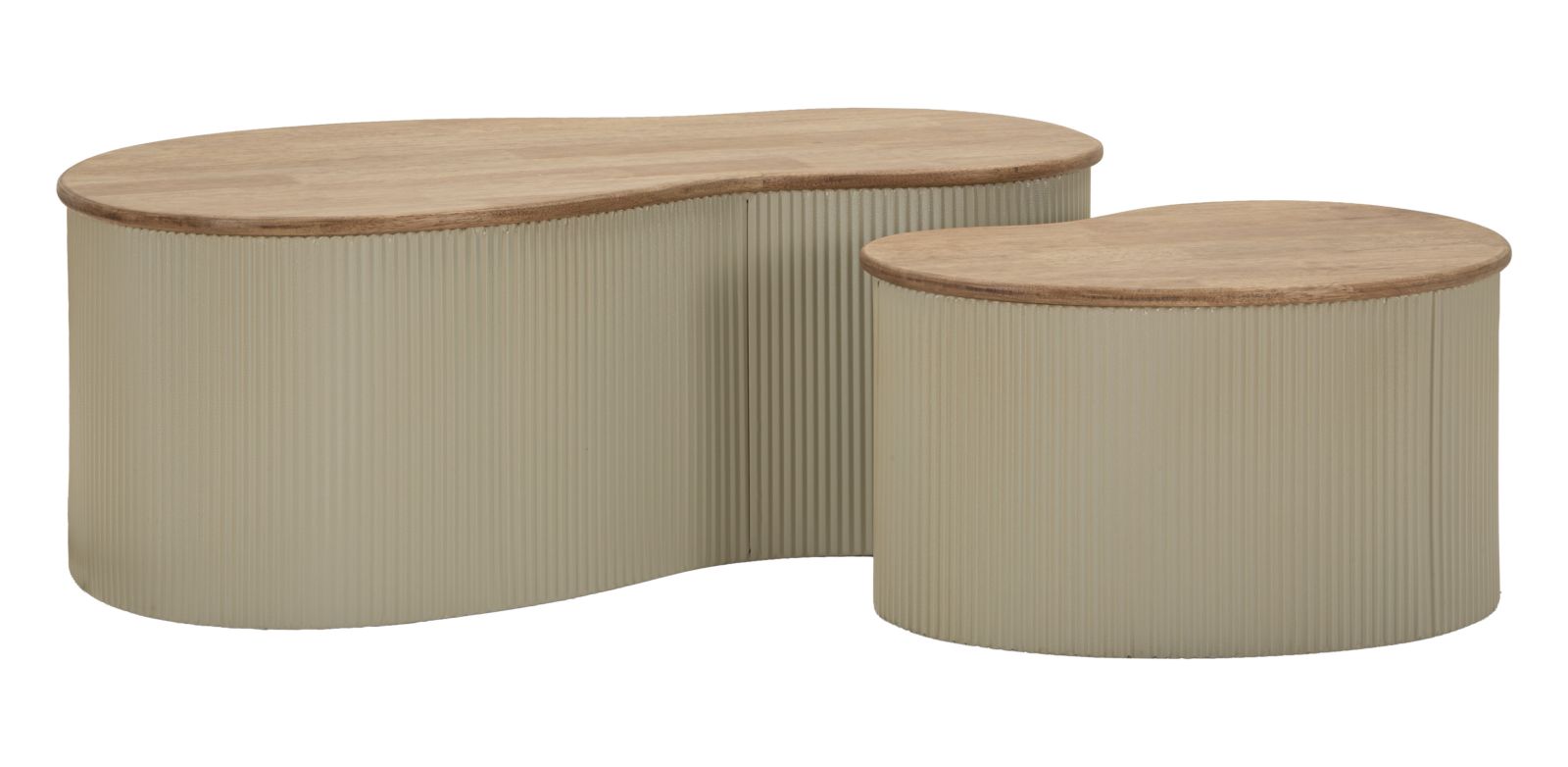 FRANKFURT COFFEE TABLE WHITE SET 2 PCS CM 87X53X32-50X35X28