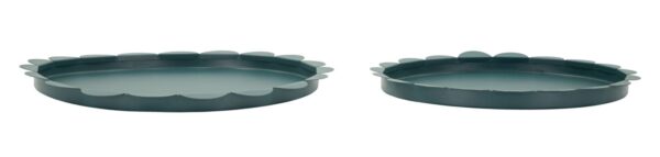 SATURN TRAY ROUND TEAL SET 2 PCS CM Ø 33X2-27,5X2