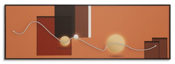 PRINTING ON CANVAS WITH LED ABSTRACT CM 150X3,5X50