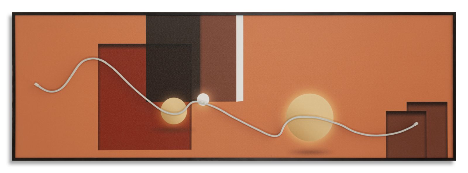 PRINTING ON CANVAS WITH LED ABSTRACT CM 150X3,5X50