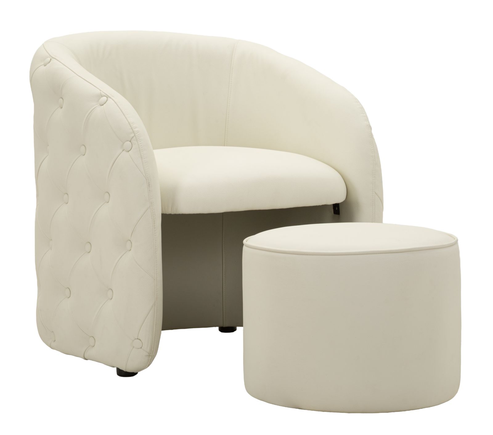 ZAGABRIA ARMCHAIR WITH STOOL CM 76X75X80-Ø 47X35