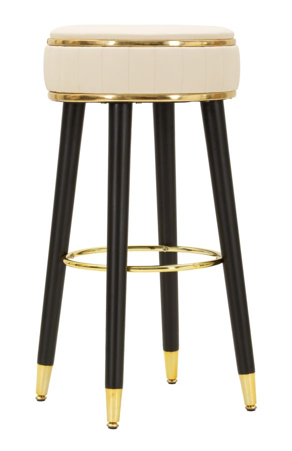 LONDON BAR STOOL CREAM CM Ø 38X74
