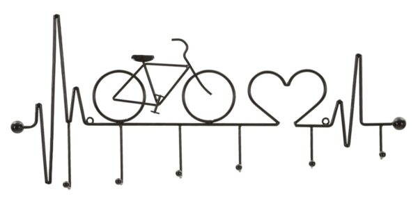 BICYCLE WALL HANGER BLACK NERO CM 59X3,2X26,5
