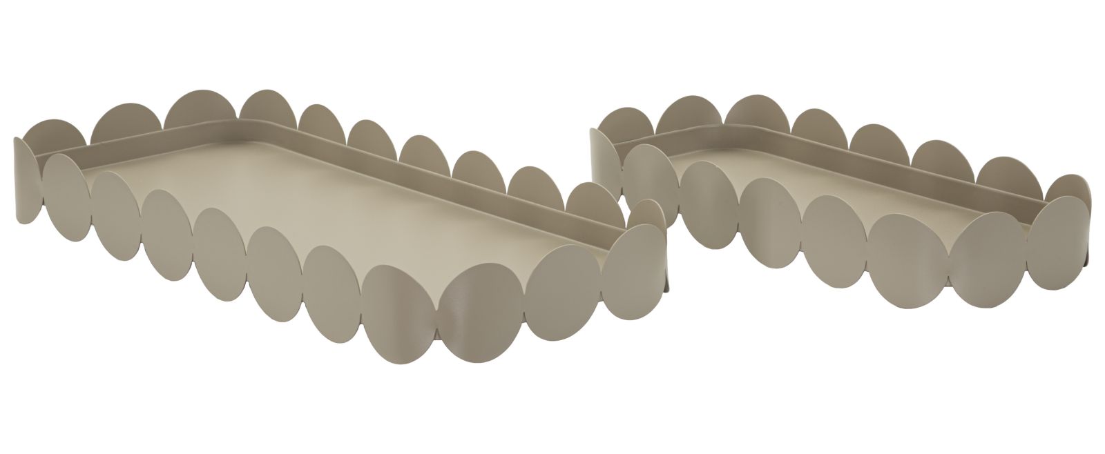 SATURN TRAY RECT. DOVE GREY SET 2 PCS CM 40X16,5X4,5-29X12X4,5