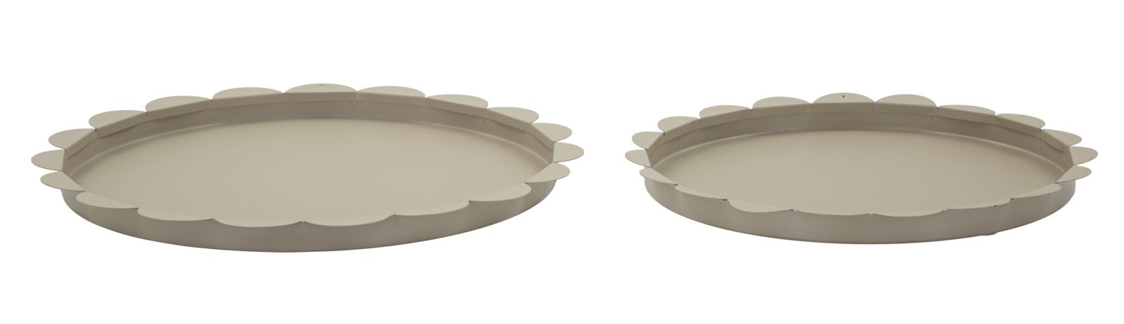 SATURN TRAY ROUND DOVE GREY SET 2 PCS CM Ø 33X2-27,5X2