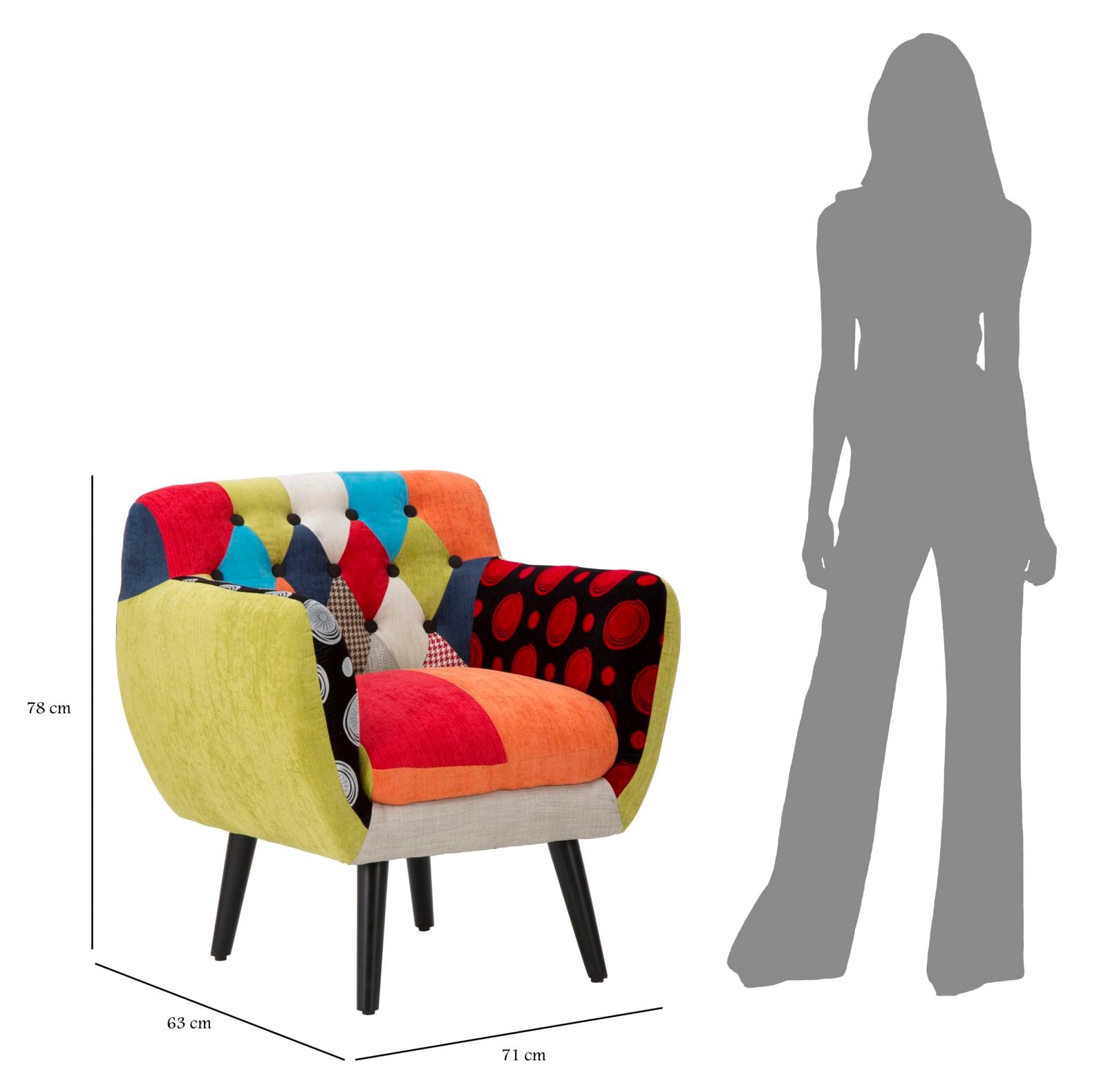 ARM CHAIR IMPERIAL NEW CM 71X63X78 - slika 9