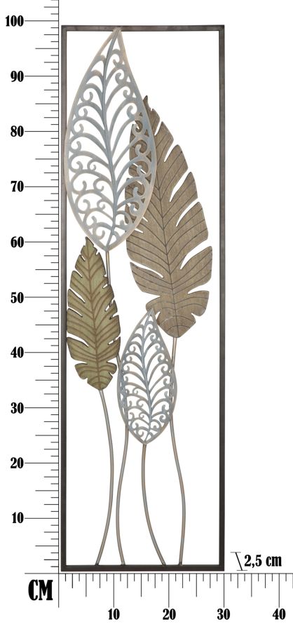 WALL DECORATION FOGLIE -B- CM 30,5X2,5X99,5 - slika 8
