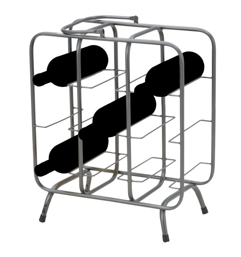 BOTTLE RACK SQUARE (9 bottles) CM 40X23X47,5 - slika 12